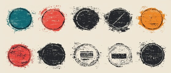 A set of circles with different colors and sizes, some of which are black. Generative AI