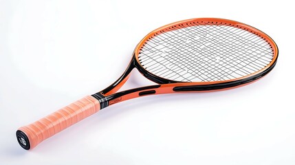 Tennis racket isolated on white background, with clipping path included