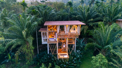 Explore a stunning treehouse retreat in the lush jungles of Souteast Asia with breathtaking views © Fokke Baarssen