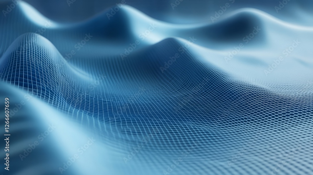 Aufkleber futuristic blue digital grid background with abstract network connections and high-tech elements, fe