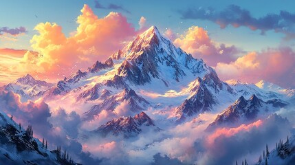 moutains and adverture background,illustration --ar 16:9 --stylize 450 --v 6.1 Job ID: d5583ac7-07ff-407e-9bee-3409665dae4e
