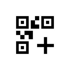Fototapeta premium Add QR Code Icon 