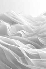 Fototapeta premium White Abstract Gradient, Generative AI
