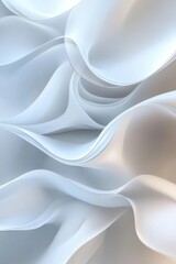 Obraz premium White Abstract Gradient, Generative AI