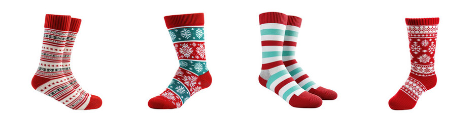 Set of Christmas socks.