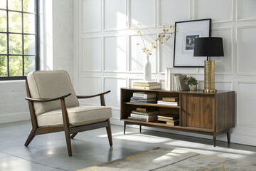 Cozy Living Room Interior Featuring Furniture and Decor Elements With Daylight