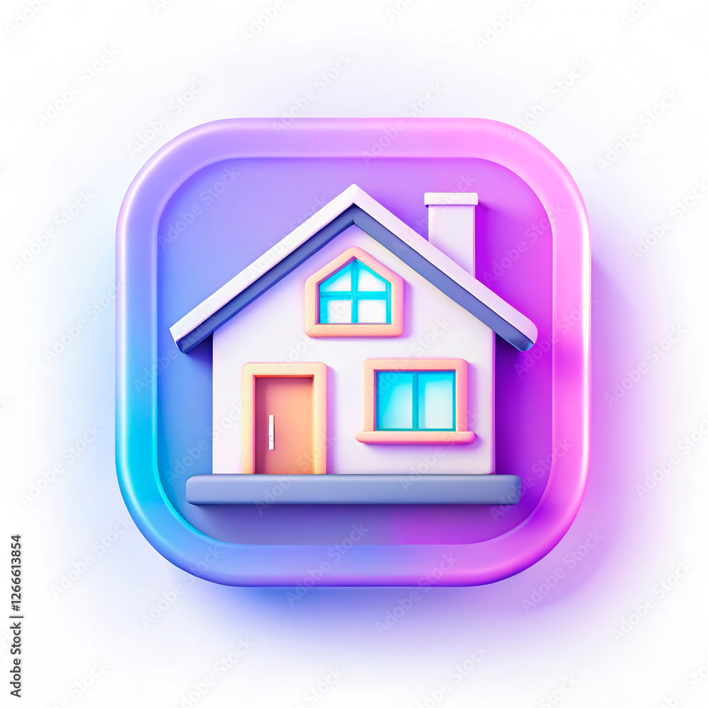 Sticker home icon button