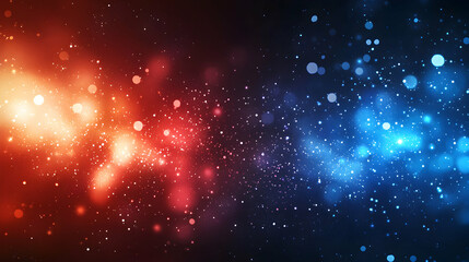 Obraz premium Abstract Background with Red and Blue Light Particles for Modern Design