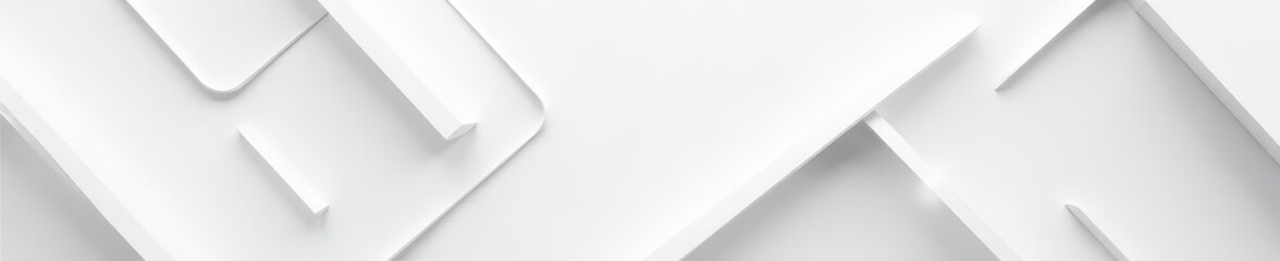 Abstract white surface with sleek, minimalist geometric shapes , clean, graphic, abstract white