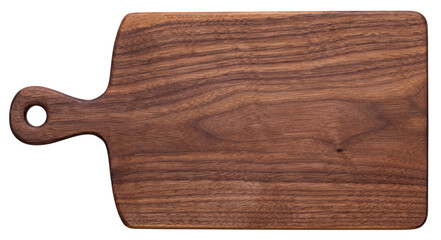 Handmade Black Walnut Wood Cutting Board. Walnut Wood Pallet. wooden chopping board isolated