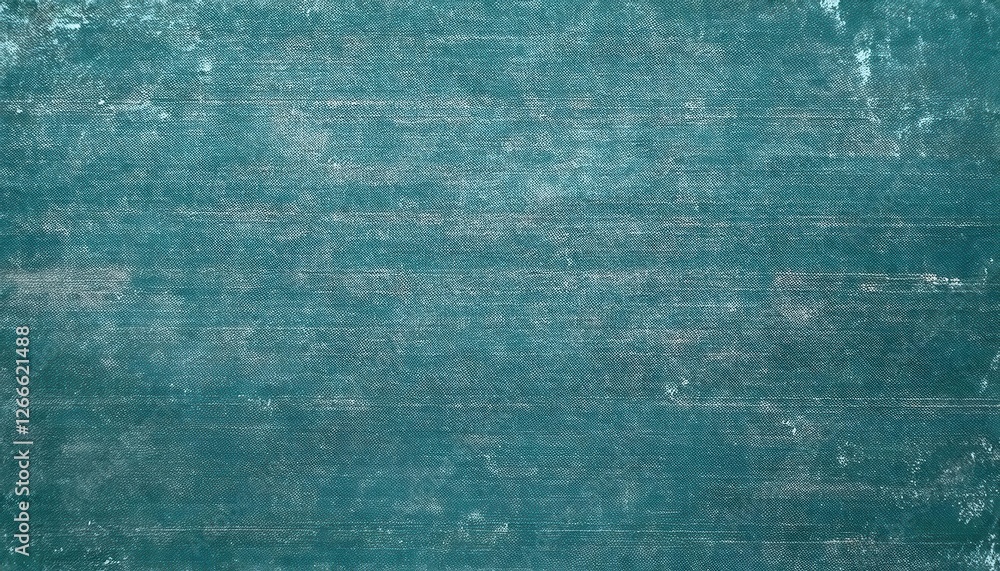 Poster textured turquoise fabric background with faded stains, perfect for vintage or rustic design project