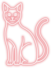 Neon Cat Line Sign
