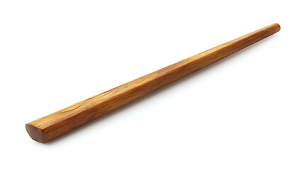 Wooden stick isolated on white background. Clipping path included.