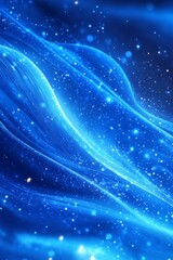 Shining Blue Wavy Lines Abstract Background, Generative AI