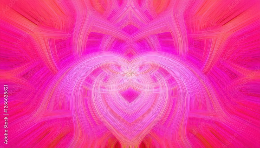 Poster abstract pink swirling pattern, dynamic flowing lines, vivid color gradient, digital art background 