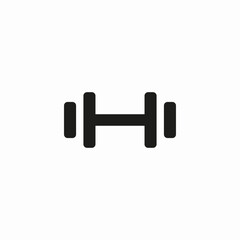 gym dumbell icon sign vector