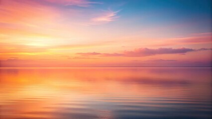 Obraz premium Soft Peach Sunset Gradient, pastel colors, serene landscape, pastel colors