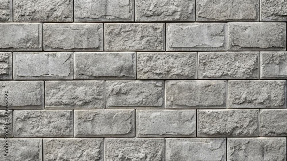 Leinwandbilder a seamless texture of grey rectangular stone blocks, ideal for architectural design and construction
