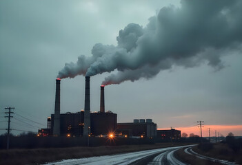 Naklejka premium smoke from a factory