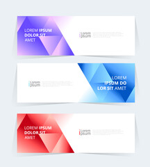 Geometric banner design with Vector presentation template.
