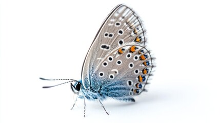 Fototapeta premium A close-up of a delicate butterfly showcasing intricate patterns and vibrant colors.