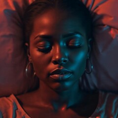 Black Woman Sleeping Restfully