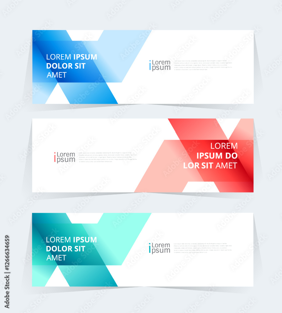 Poster geometric banner design with vector presentation template.