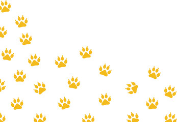 Obraz premium Pet Footprints Corner