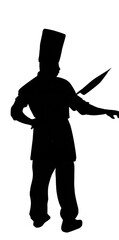 Silhouette of character in different poses