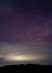 Cielo nocturno, estrellas desde el p&aacute;ramo de miraflores, Huila, Colombia