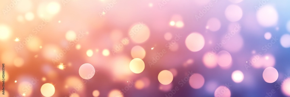 Poster soft bokeh lights creating a dreamy background in pastel colors