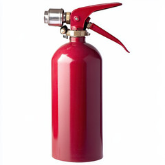 Fire Extinguisher Safety: A vibrant red fire extinguisher stands ready, its nozzle and lever clearly visible, symbolizing preparedness and safety.