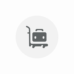 baggage carrier icon sign vector