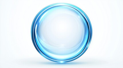 Abstract Blue Orb: A Glimmering Circle of Light and Serenity