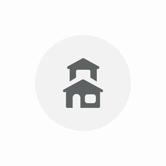 house house dimensions icon sign vector
