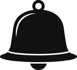 Obraz premium Notification icon vector illustration, or ring icon silhouette style