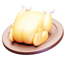 Turkey Chicken 3D Illustration