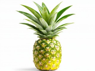 Fototapeta premium Ripe pineapple isolated on white, tropical fruit for health and flavor 