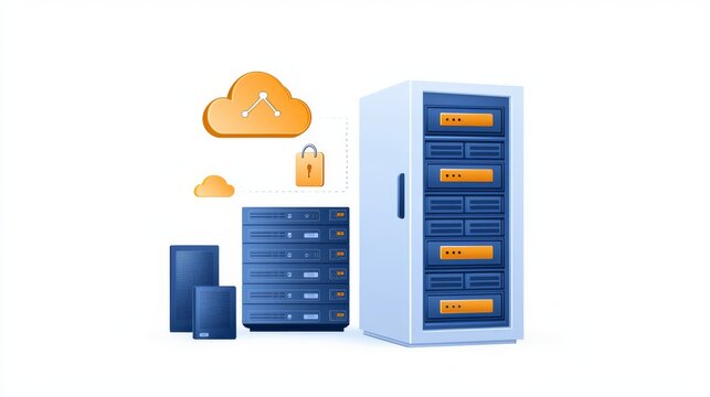Secure server with lock, enhanced data protection, access control and privacy for sensitive files