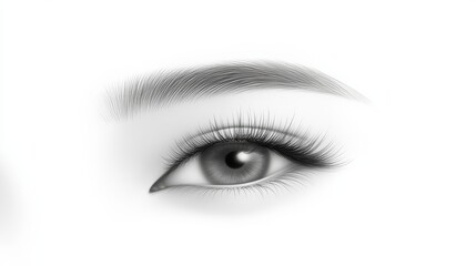 Mesmerizing gaze, a closeup of enchanting eyes with long, dark eyelashes 