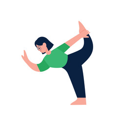 natrajasana yoga pose illustration
