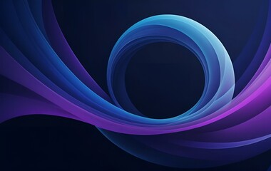 Fototapeta premium Purple Blue Curve Abstract Background Image, Space, Light Texture Banner