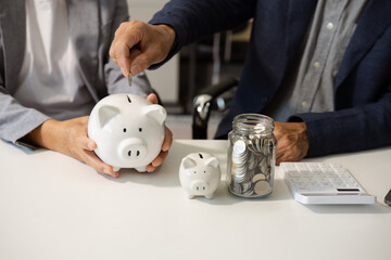 successful savings money and finance accounting.