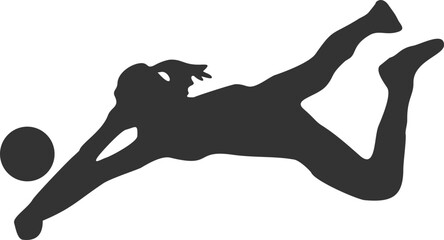 People Playing Volley Ball Silhouette