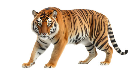 Obraz premium Siberian Tiger isolated on white background. AI generated Image