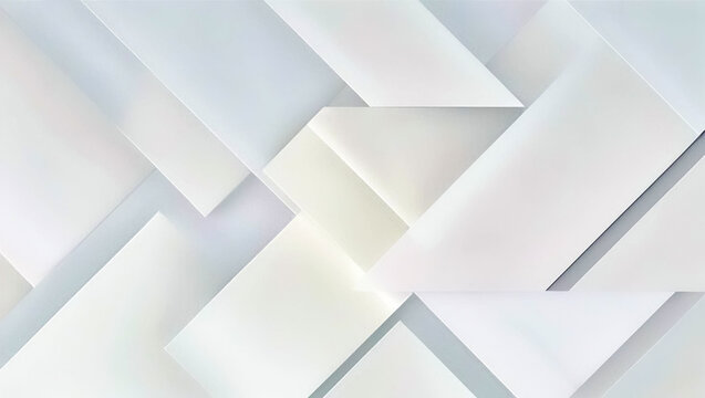 Abstract White Geometric Background Layered Triangles & Glossy Tech Design, abstract white background, geometric pattern, texture design, layered triangles