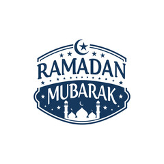 ramadan mubarak silhouette logo vector line art logo design