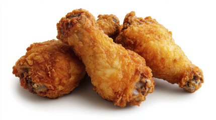 Crispy fried chicken drumsticks stacked together, perfect for sharing
