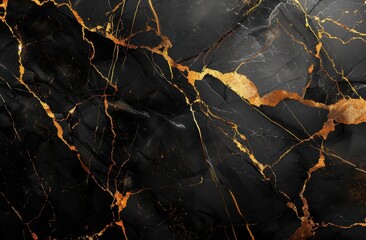 Black And Gold Marble Texture Background