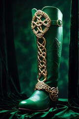 St. Patrick&rsquo;s Day Celebration, Lucky Clover, Green Hat, Gold Coins, and Festive Decor